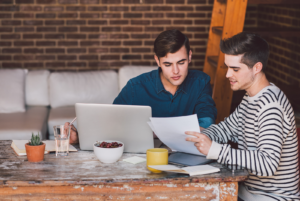 Homeowners researching renovation loans