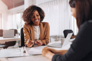 Homebuyer meeting with a Mortgage Consultant