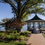 Gazebo overlooking a lake
