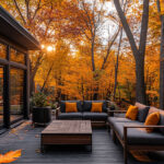 Outdoor patio during fall time