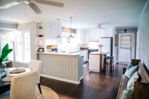 A home with an open kitchen layout
