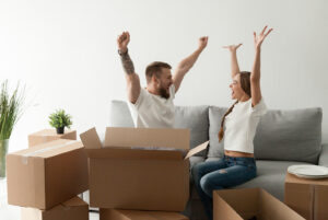 Homebuyers making an offer on a property