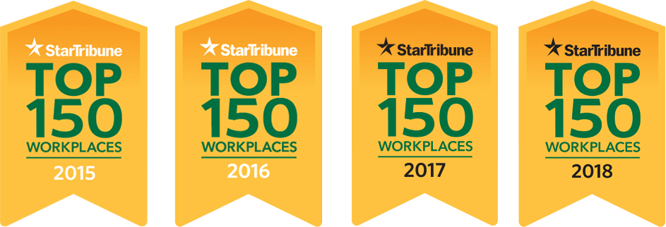 Star Tribune Top 150 Workplaces 2015, 2016, 2017 and 2018