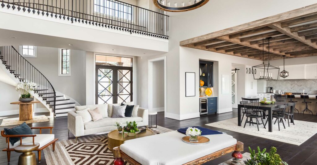 Photo of open plan home interior