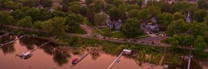Aerial view of White Bear Lake, Minnesota
