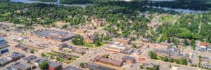 Aerial view of Grand Rapids, Minnesota