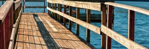 Lakeside pier in Eden Prairie, Minnesota