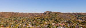The famous bluffs of La Crosse, Wisconsin